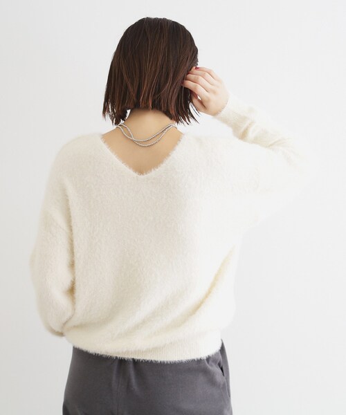 THE SHOP TK （ザ ショップ ティーケー ）の「◆【＠BAILA掲載】【前後2way】フェザーニット/洗える（ニット/セーター・レディース・ボルドー/グリーン/スミクロ/ブラウン系その他/アイボリー/ナチュラル・13/12）」の18枚目の写真