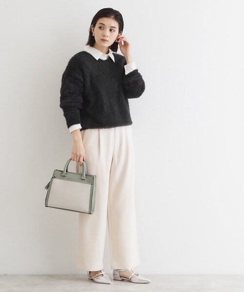 THE SHOP TK （ザ ショップ ティーケー ）の「◆【＠BAILA掲載】【前後2way】フェザーニット/洗える（ニット/セーター・レディース・ボルドー/グリーン/スミクロ/ブラウン系その他/アイボリー/ナチュラル・13/12）」の22枚目の写真