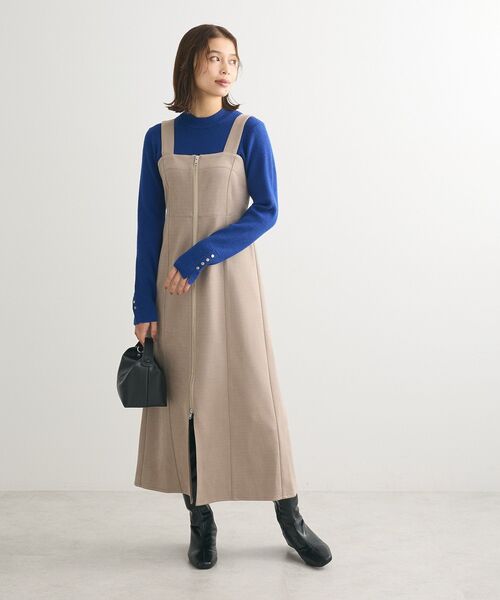 ELENCARE DUE（エレンカーレデュエ）の「・ELENCARE DUE スエードポンチジャンスカ（ジャンパースカート・レディース・チャコールグレー/グレイッシュベージュ/アイボリー/ライトグレー・FREE）」の5枚目の写真