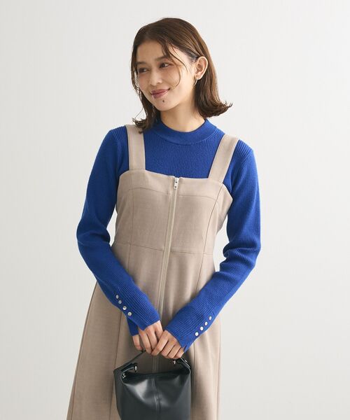 ELENCARE DUE（エレンカーレデュエ）の「・ELENCARE DUE スエードポンチジャンスカ（ジャンパースカート・レディース・チャコールグレー/グレイッシュベージュ/アイボリー/ライトグレー・FREE）」の9枚目の写真