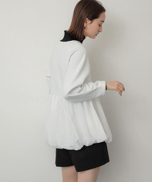 SENSE OF PLACE by URBAN RESEARCH(センスオブプレイスバイアーバンリサーチ)の「バルーンドッキングカットトップ(Tシャツ/カットソー・レディース・ブラック/ネイビー/オフホワイト・ONE)」の5枚目の写真