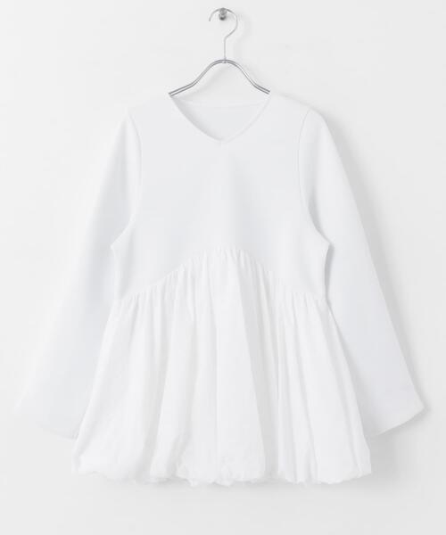 SENSE OF PLACE by URBAN RESEARCH(センスオブプレイスバイアーバンリサーチ)の「バルーンドッキングカットトップ(Tシャツ/カットソー・レディース・ブラック/ネイビー/オフホワイト・ONE)」の17枚目の写真