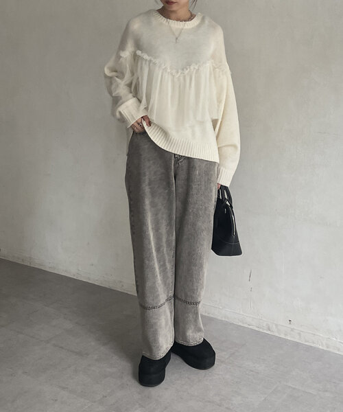 Thevon（ゼボン）の「ショートムートンブーツ（ブーツ・レディース・ブラック/ライトベージュ・M/L）」の5枚目の写真