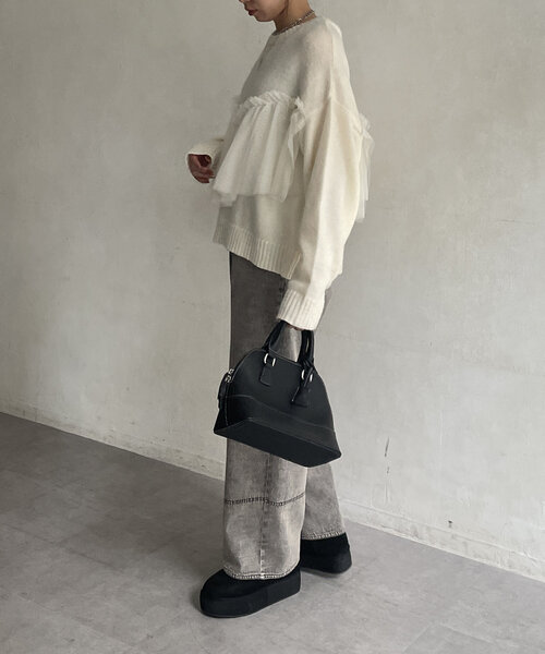 Thevon（ゼボン）の「ショートムートンブーツ（ブーツ・レディース・ブラック/ライトベージュ・M/L）」の6枚目の写真