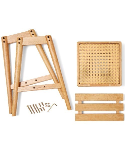 am&be ラタン風透かし編み座面の棚付きスツール(家具)|Kraso(クラソ) am&be ラタン風透かし編み座面の棚付きスツール(家具)|Kraso(クラソ)