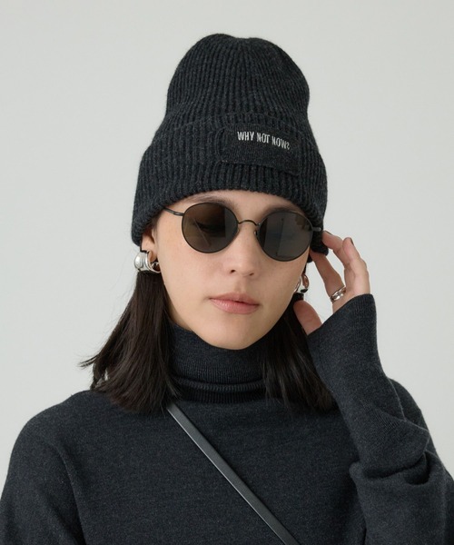 Chaos（カオス）の「Chaos(カオス)/◇金子綾さんYouTube紹介◇ タホニットキャップ◆WHY NOT NOW◆（ニットキャップ/ビーニー・レディース・チャコール/モカ/オフホワイト/ブラウン系/トップグレー・FREE）」の3枚目の写真