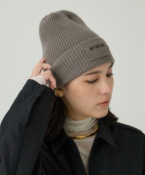 Chaos（カオス）の「Chaos(カオス)/◇金子綾さんYouTube紹介◇ タホニットキャップ◆WHY NOT NOW◆（ニットキャップ/ビーニー・レディース・チャコール/モカ/オフホワイト/ブラウン系/トップグレー・FREE）」の4枚目の写真