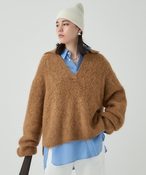 Chaos（カオス）の「Chaos(カオス)/◇金子綾さんYouTube紹介◇ タホニットキャップ◆WHY NOT NOW◆（ニットキャップ/ビーニー・レディース・チャコール/モカ/オフホワイト/ブラウン系/トップグレー・FREE）」の12枚目の写真