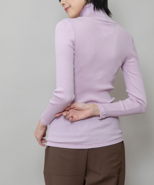 コットンリブタートルネックプルオーバー（Tシャツ/カットソー