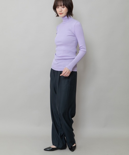 コットンリブタートルネックプルオーバー（Tシャツ/カットソー