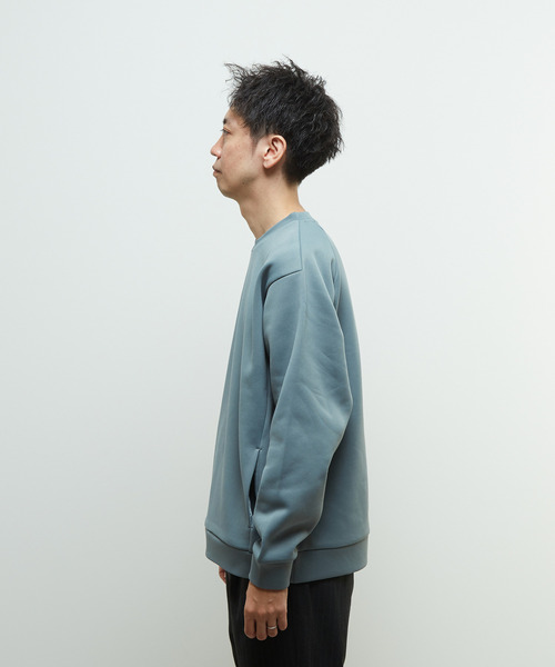 MEN'S MELROSE（メンズメルローズ）の「ハイファンクショナルフリーススプリットラグランスウェット（スウェット・メンズ・チャコールグレー/グレイッシュベージュ/グリーン・4/3）」の5枚目の写真