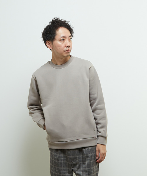 MEN'S MELROSE（メンズメルローズ）の「ハイファンクショナルフリーススプリットラグランスウェット（スウェット・メンズ・チャコールグレー/グレイッシュベージュ/グリーン・4/3）」の17枚目の写真