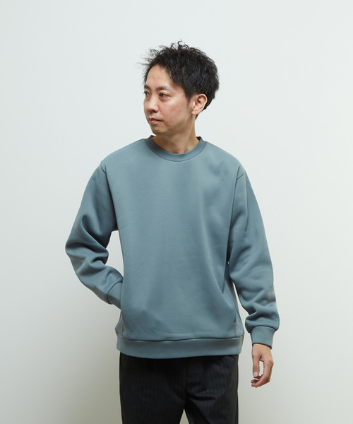 MEN'S MELROSE（メンズメルローズ）の「ハイファンクショナルフリーススプリットラグランスウェット（スウェット・メンズ・チャコールグレー/グレイッシュベージュ/グリーン・4/3）」の21枚目の写真