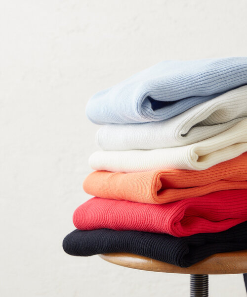 mystic（ミスティック）の「【EC限定カラーORG/６色展開】タートルリブニット（ニット/セーター・レディース・アイボリー/レッド/オレンジ/オフホワイト/ブルー/ブラック・FREE）」の7枚目の写真