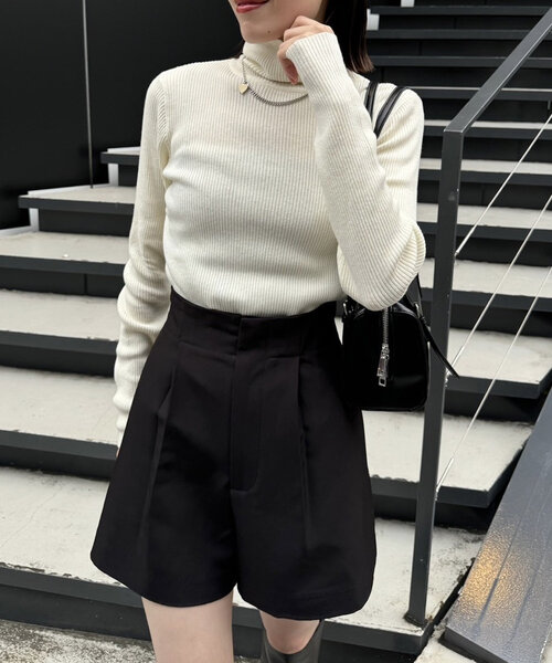 mystic（ミスティック）の「【EC限定カラーORG/６色展開】タートルリブニット（ニット/セーター・レディース・アイボリー/レッド/オレンジ/オフホワイト/ブルー/ブラック・FREE）」の9枚目の写真