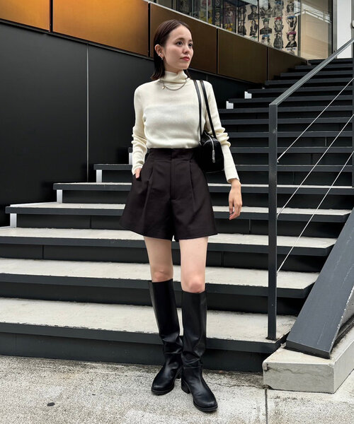 mystic（ミスティック）の「【EC限定カラーORG/６色展開】タートルリブニット（ニット/セーター・レディース・アイボリー/レッド/オレンジ/オフホワイト/ブルー/ブラック・FREE）」の12枚目の写真