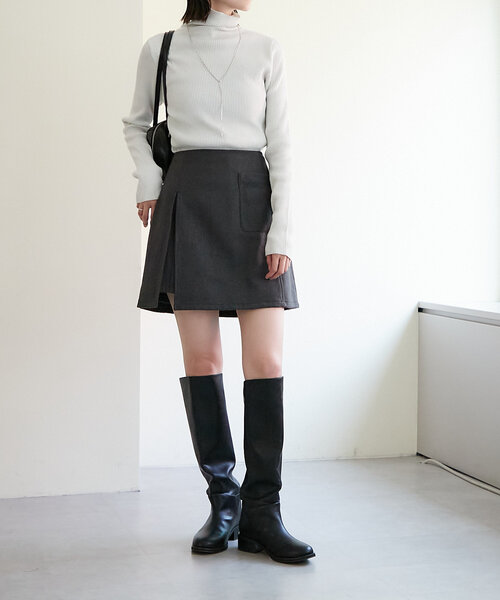 mystic（ミスティック）の「【EC限定カラーORG/６色展開】タートルリブニット（ニット/セーター・レディース・アイボリー/レッド/オレンジ/オフホワイト/ブルー/ブラック・FREE）」の17枚目の写真