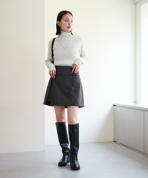 mystic（ミスティック）の「【EC限定カラーORG/６色展開】タートルリブニット（ニット/セーター・レディース・アイボリー/レッド/オレンジ/オフホワイト/ブルー/ブラック・FREE）」の19枚目の写真