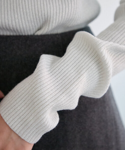 mystic（ミスティック）の「【EC限定カラーORG/６色展開】タートルリブニット（ニット/セーター・レディース・アイボリー/レッド/オレンジ/オフホワイト/ブルー/ブラック・FREE）」の20枚目の写真
