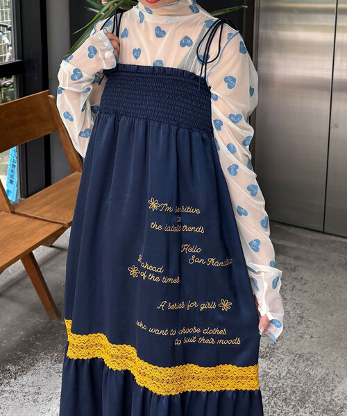 HELLO.SANFRANCISCO(ハローサンフランシスコ)の「【HELLO.SANFRANCISCO/ハローサンフランシスコ】ハートフロッキープリントシアータートルTEE(Tシャツ/カットソー・レディース・ホワイト/オレンジ/ベージュ・ONE SIZE)」の15枚目の写真