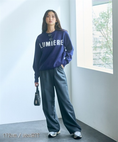 slattgir（スラットジール）の「高身長　ラップワイドパンツ（トールサイズ）Essenave（スラックス・レディース・スミクロ/アイボリー・M/5L/4L/3L/LL/L）」の16枚目の写真