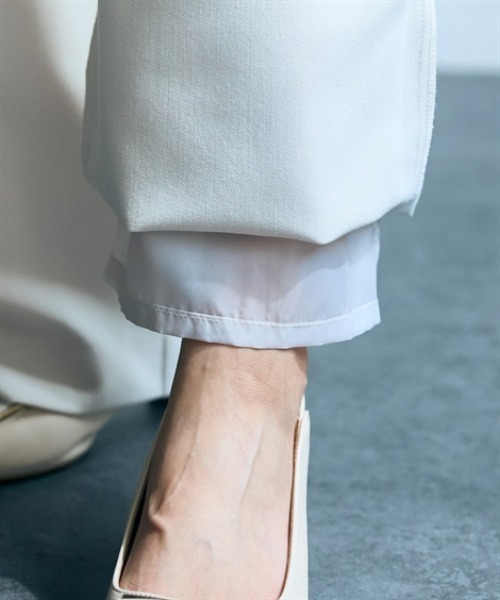 slattgir（スラットジール）の「高身長　ラップワイドパンツ（トールサイズ）Essenave（スラックス・レディース・スミクロ/アイボリー・M/5L/4L/3L/LL/L）」の7枚目の写真