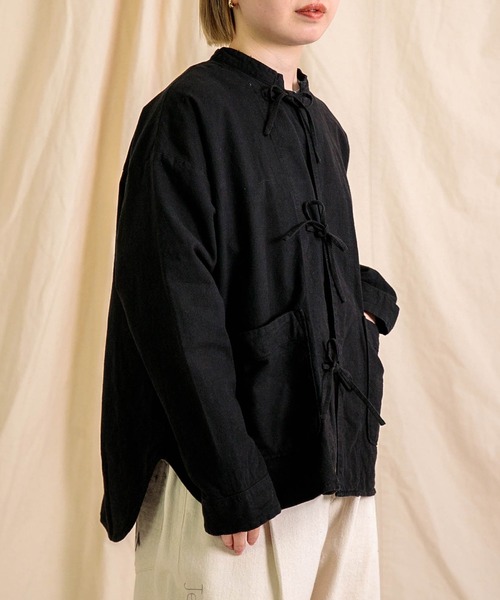 Brocante（ブロカント）の「[Brocante / ブロカント] 綿麻アムンゼンクロス ドーミージャケット（その他アウター・レディース・ベージュ/ブラック・2）」の10枚目の写真