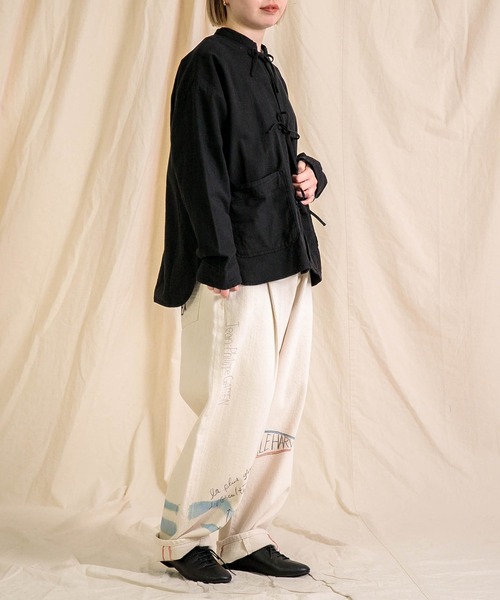 Brocante（ブロカント）の「[Brocante / ブロカント] 綿麻アムンゼンクロス ドーミージャケット（その他アウター・レディース・ベージュ/ブラック・2）」の12枚目の写真