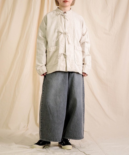 Brocante（ブロカント）の「[Brocante / ブロカント] 綿麻アムンゼンクロス ドーミージャケット（その他アウター・レディース・ベージュ/ブラック・2）」の4枚目の写真