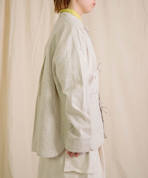 Brocante（ブロカント）の「[Brocante / ブロカント] 綿麻アムンゼンクロス ドーミージャケット（その他アウター・レディース・ベージュ/ブラック・2）」の17枚目の写真