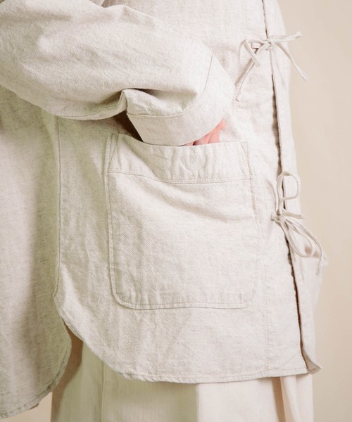 Brocante（ブロカント）の「[Brocante / ブロカント] 綿麻アムンゼンクロス ドーミージャケット（その他アウター・レディース・ベージュ/ブラック・2）」の20枚目の写真