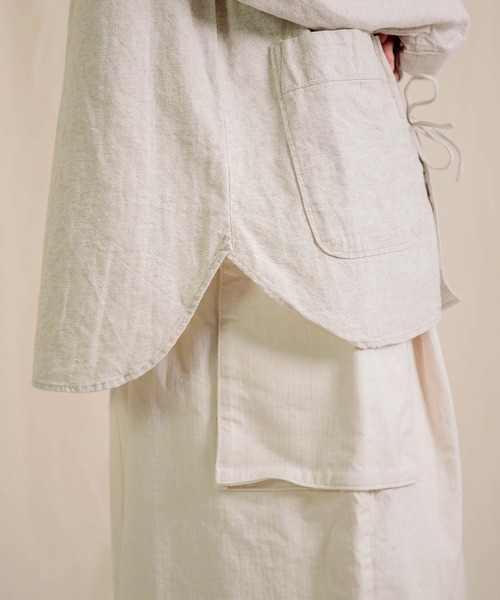 Brocante（ブロカント）の「[Brocante / ブロカント] 綿麻アムンゼンクロス ドーミージャケット（その他アウター・レディース・ベージュ/ブラック・2）」の21枚目の写真