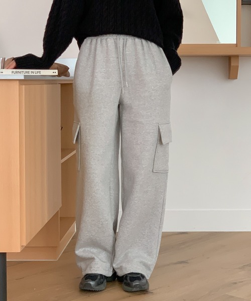 Vipoa(ヴィポア)の「カーゴスウェットパンツ(スウェットパンツ・レディース・ブラック/グレー・FREE)」の19枚目の写真