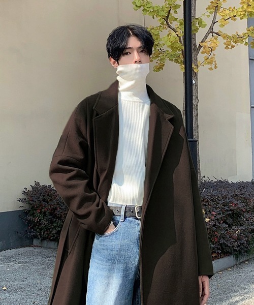 NOWLE】ウエストコード付き ロング丈 チェスターコート（チェスター