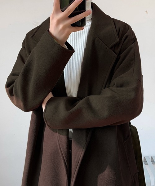 NOWLE】ウエストコード付き ロング丈 チェスターコート（チェスター