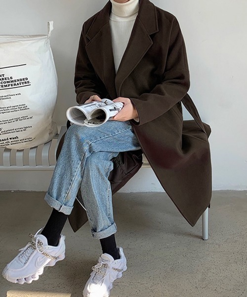 【NOWLE】ウエストコード付き ロング丈 チェスターコート NOWLE（ノウル）の「【NOWLE】ウエストコード付き ロング丈 チェスター