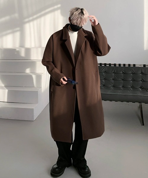 NOWLE】ウエストコード付き ロング丈 チェスターコート（チェスター