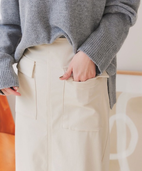 ♡ムータ SOLOTEX ストレッチ スカート ベージュ♡タグ付き TIGORA（ティゴラ） レディース スカート ロングスカート SOLOTEX(R