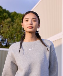 《セットアップ対応商品》ナイキ スポーツウェア フェニックス フリース ウィメンズ オーバーサイズド クルーネック スウェットシャツ / Nike Sportswear Phoenix Fleece Women's Oversized Crewneck Sweatshirt DQ5734-063 Dark Grey Heather