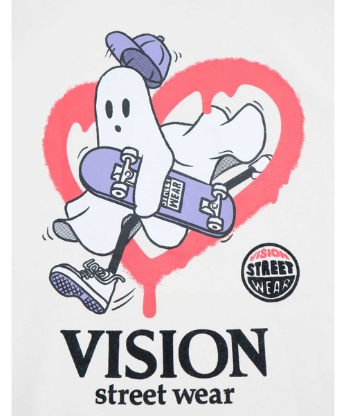 VISION STREET WEAR(ヴィジョンストリートウェア)の「【VISION STREET WEAR】ゴースト裏起毛パーカー(パーカー・メンズ・ブラック/ホワイト・M/L)」の5枚目の写真