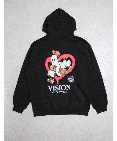 VISION STREET WEAR(ヴィジョンストリートウェア)の「【VISION STREET WEAR】ゴースト裏起毛パーカー(パーカー・メンズ・ブラック/ホワイト・M/L)」の8枚目の写真