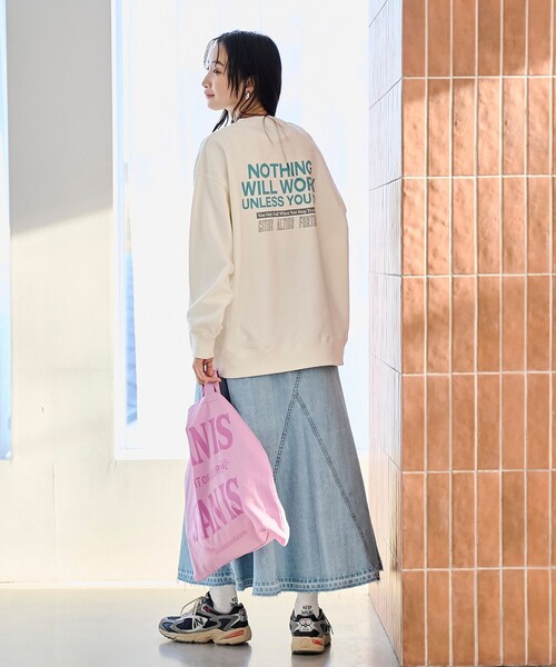 coen(コーエン)の「デニムフレアロングスカート(デニムスカート・レディース・ライトブルー/コバルトブルー・M/L)」の8枚目の写真