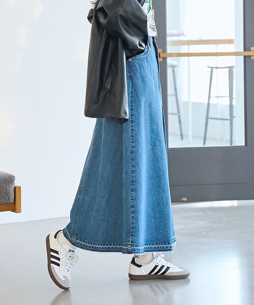 coen(コーエン)の「デニムフレアロングスカート(デニムスカート・レディース・ライトブルー/コバルトブルー・M/L)」の10枚目の写真