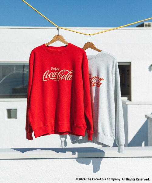セール】【別注】Coca-Cola / フロッキープリント クルーネック