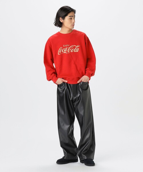 Coca Cola(コカコーラ)の「【別注】Coca-Cola / フロッキープリント クルーネック スウェット(スウェット・メンズ・シルバー/レッド・S/M/L/XL)」の10枚目の写真