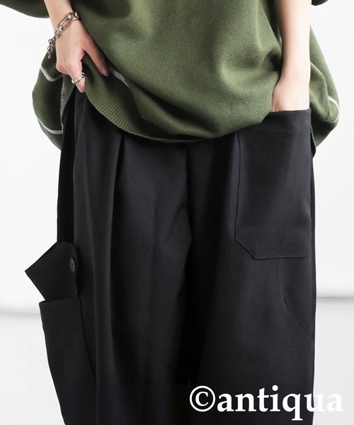 antiqua(アンティカ)の「ポケットデザインパンツ(その他パンツ・レディース・ブラック/カーキ/グレー・MEDIUM/LARGE)」の9枚目の写真