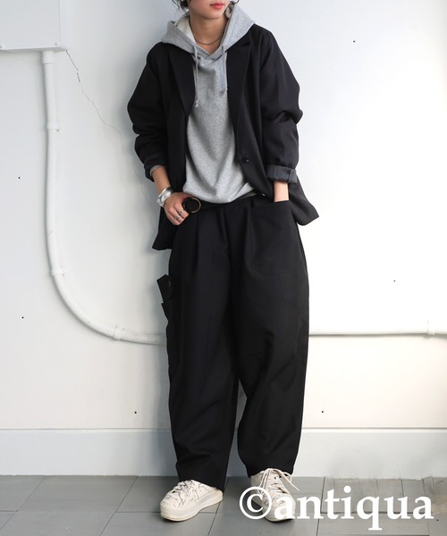 antiqua(アンティカ)の「ポケットデザインパンツ(その他パンツ・レディース・ブラック/カーキ/グレー・MEDIUM/LARGE)」の4枚目の写真