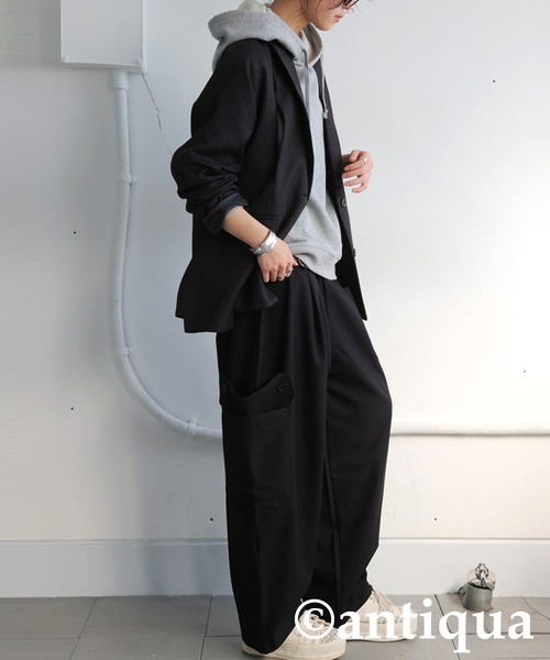 antiqua(アンティカ)の「ポケットデザインパンツ(その他パンツ・レディース・ブラック/カーキ/グレー・MEDIUM/LARGE)」の6枚目の写真