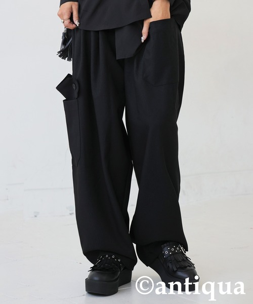 antiqua(アンティカ)の「ポケットデザインパンツ(その他パンツ・レディース・ブラック/カーキ/グレー・MEDIUM/LARGE)」の7枚目の写真