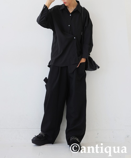 antiqua(アンティカ)の「ポケットデザインパンツ(その他パンツ・レディース・ブラック/カーキ/グレー・MEDIUM/LARGE)」の8枚目の写真